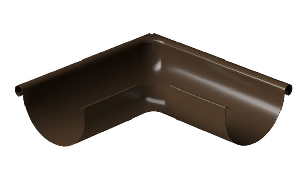 Угол внешний 90° D125 Döcke STAL PREMIUM Каштан, (RAL 8017) купить в Киржаче