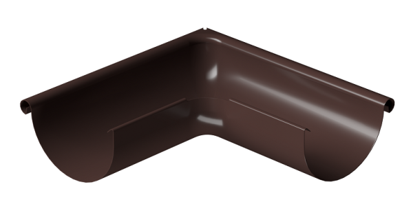 Угол внешний 90° D125 Döcke STAL PREMIUM Шоколад, (RAL 8019) купить в Киржаче