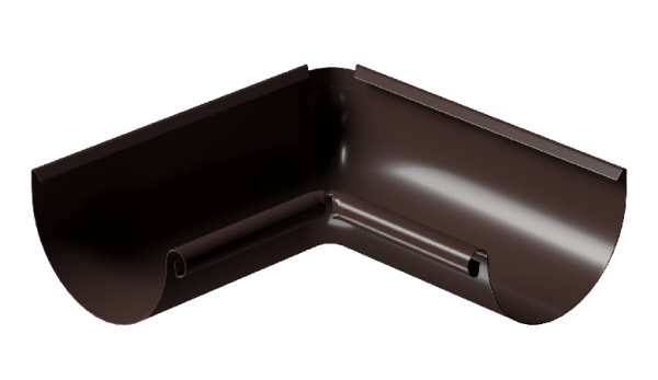 Угол внутренний 90° D125 Döcke STAL PREMIUM Шоколад, (RAL 8019) купить в Киржаче