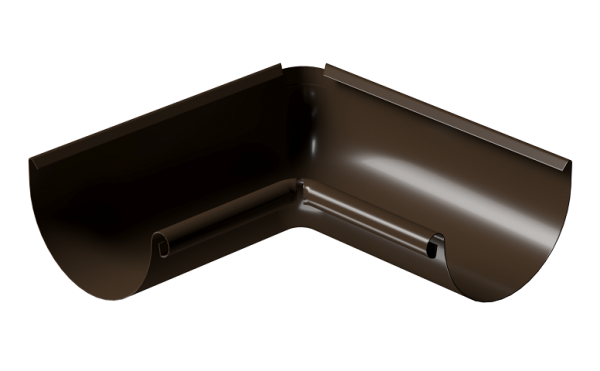 Угол внутренний 90° D125 Döcke STAL PREMIUM Каштан, (RAL 8017) купить в Киржаче