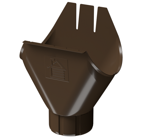Воронка желоба D125 Döcke STAL PREMIUM Каштан, (RAL 8017) купить в Киржаче