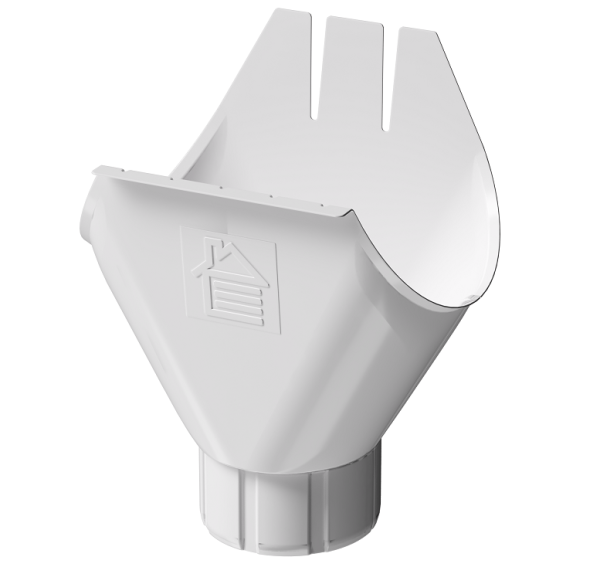 Воронка желоба D125 Döcke STAL PREMIUM Пломбир, (RAL 9010) купить в Киржаче