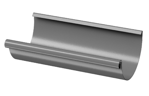 Желоб полукруглый D125 3 м Döcke STAL PREMIUM Графит, (RAL 7024) купить в Киржаче