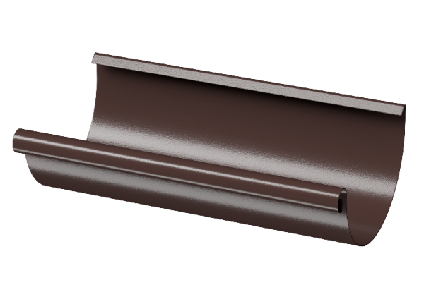 Желоб полукруглый D125 3 м Döcke STAL PREMIUM Шоколад, (RAL 8019) купить в Киржаче