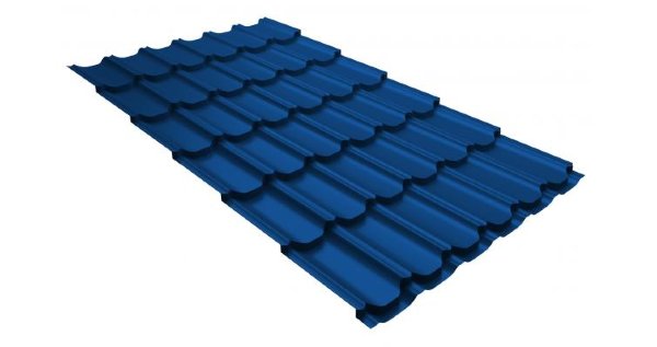 Металлочерепица квинта плюс GL 0,5 Satin RAL 5005 сигнальный синий купить в Киржаче