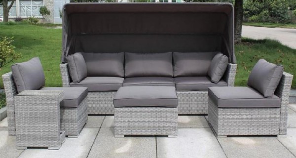 Диван-Трансформер AFINA плетеный из иск. ротанга AFM-320G Grey купить в Киржаче