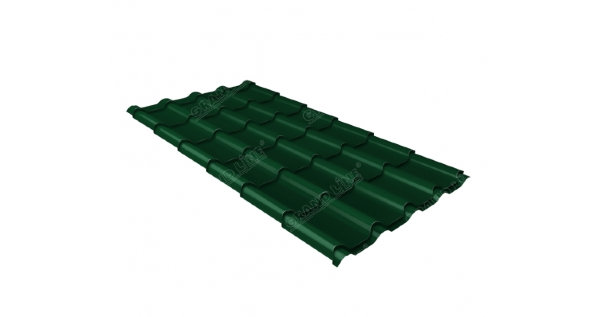 Металлочерепица камея 0,45 Drap RAL 6005 зеленый мох купить в Киржаче