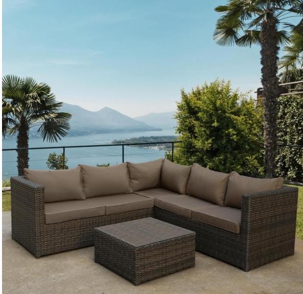 Комплект мебели AFINA плетеной из иск. ротанга YR825A Brown/Beige купить в Киржаче