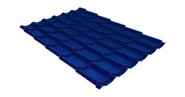 Металлочерепица классик 0,5 Satin RAL 5005 сигнальный синий купить в Киржаче