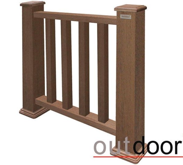 Ограждение из ДПК Outdoor Классик 3D STORM коричневый микс купить в Киржаче