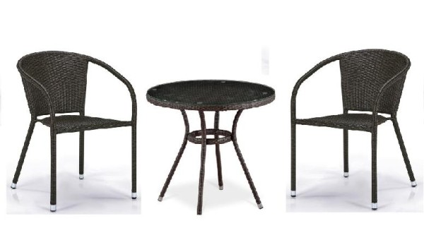 Комплект плетеной мебели AFINA из иск. ротанга Асоль-7 T282ANT/Y137C-W53 Brown 2Pcs купить в Киржаче