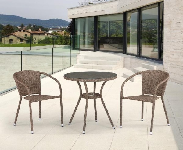 Комплект плетеной мебели AFINA из иск. ротанга T282ANT/Y137C-W56 Light Brown 2Pcs купить в Киржаче