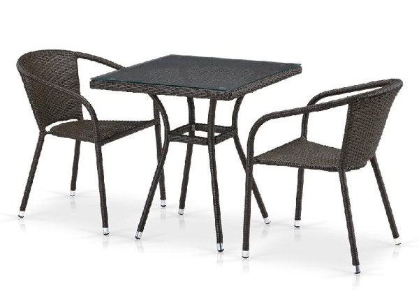 Комплект плетеной мебели AFINA из иск. ротанга T282BNT/Y137C-W53 Brown 2Pcs купить в Киржаче