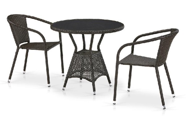 Комплект плетеной мебели AFINA из иск. ротанга T707ANS/Y137C-W53 Brown 2Pcs купить в Киржаче