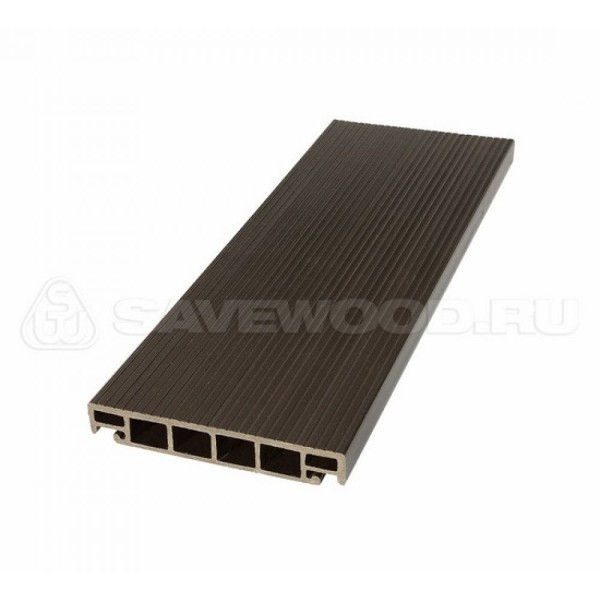 Террасная доска из ДПК SW-Salix «SaveWood» темно-коричневый купить в Киржаче