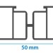 Лага алюминиевая KRONEX 50x25x3000 мм несущая купить в Киржаче