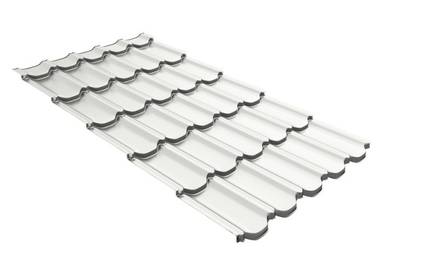 Металлочерепица квинта плюс с 3D резом 0,5 Satin RAL 9003 сигнальный белый купить в Киржаче