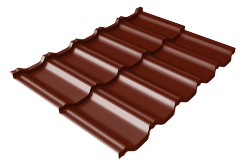 Металлочерепица модульная Квинта Uno Grand Line c 3D резом 0,5 Satin RAL 3005 красное вино купить в Киржаче