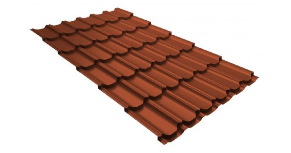 Металлочерепица квинта плюс 0,5 GreenCoat Pural RR 750 кирпично-красный (RAL 8004 терракота) купить в Киржаче